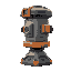 make a turret scifi on a stand placeable, side view 