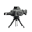 make a turret lmg on a stand placeable, side view 