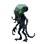 alien scifi tentacle monster side view black 