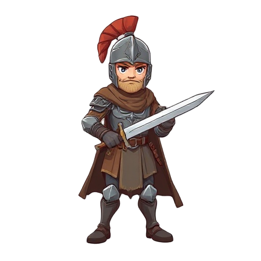warior iof 16 centuri with 2h sword goes to battle