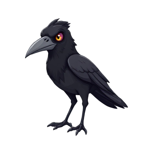 a 2d anthro crow 