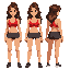 woman wear red sport bra and black shorts