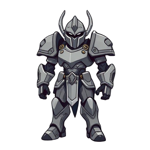 mix between knight and mech, heavy
