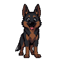 german shepherd pixel sidescroll grimdark sci-fi dark