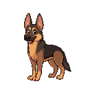 german shepherd pixel sidescroll
