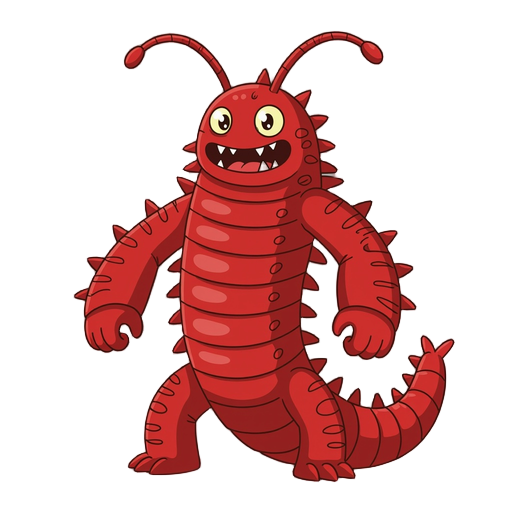 colossal crimson centipede monster