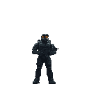 ultra realistic cinematic scene, master chief from halo standing still on a foggy alien beach at dusk, he looks up, deep in thought, melancholic posture, hands resting on his assault rifle, a gigantic