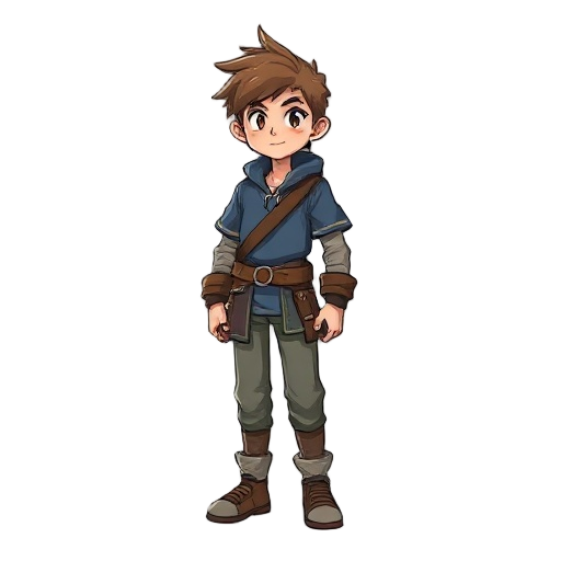 rpg character standing still 