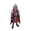 a guardian character in medieval templar style