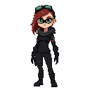 a female "metal gear solid" like protagonist wearing stealth gear and night vision goggles on their forehead. she should be attractive, well offf in the chest and rear areas, with red hair green eye. 