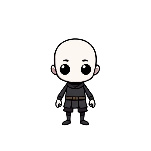 generate a simple base sprite for my app, inspired by simple but iconic styles from undertale, katana zero etc. the sprite should have a neutral face and pose