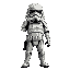 a stormtrooper, with mud and dirt on his armor.