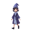 magician girl, robes, walking