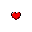 a pixel pic from red heart in undertale with black background and no effect