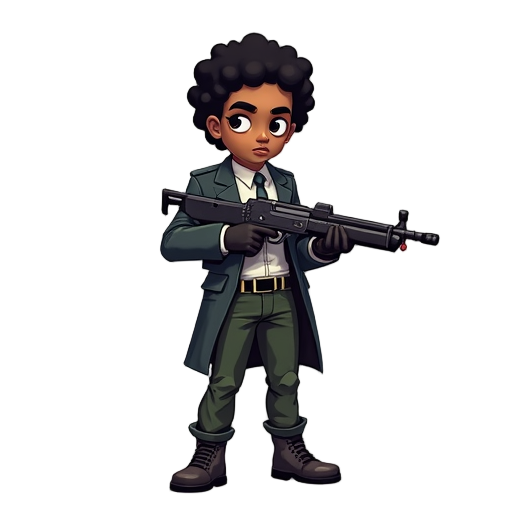 michael jackson inspired army general with a sonic blaster.