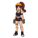 crie uma personagem original para um jogo de beat ‘n up com visual estilo arcade dos anos 90. ela deve ser uma lutadora urbana de rua, com visual estiloso e marcante, pronta para enfrentar gangues