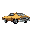 ford maverick 1976, marrom, carroceria original, todas as peças originais de fábrica, rodas originais, estilo retro 16-bit, sprite vista lateral