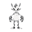 cria um personagem para ser usada como prototipo, um branco com uma das pernas e um dos braços em tom de cinza