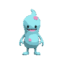 character like enter the gungeon archvale,light blue and pink , slimy