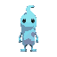character like enter the gungeon archvale,light blue and pink , slimy