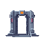 pixel art, sci-fi gate