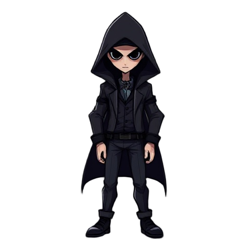 a mysterious noir style character