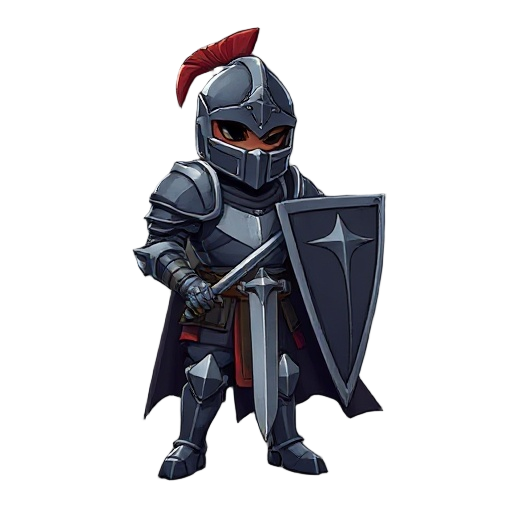 knight in full armor, dark fantasy style