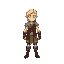 8-direction spritesheet of a blonde warrior