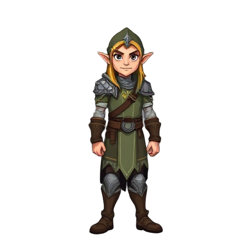 full body elven warrior