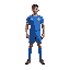 jugador de futbol vestido de azul 