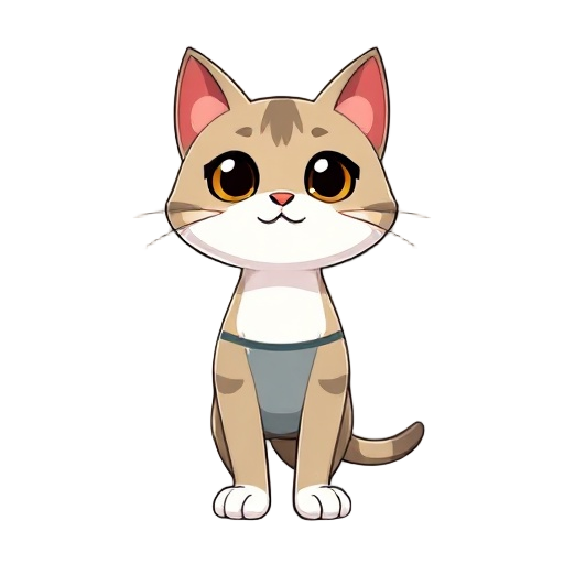 cat fringe model in underware no ear