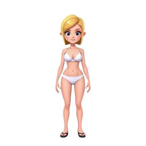 blonde model in underware