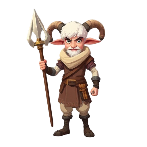 a sheepherder who uses midevial wepons and prayers to defeat enemies