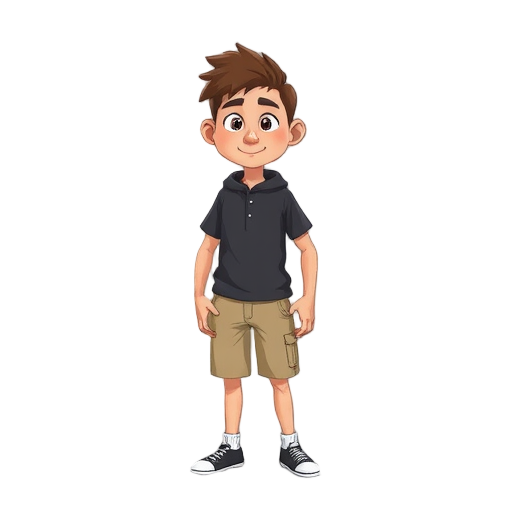 menino, roupa normal, escolar, topdonw