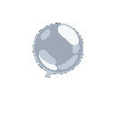 create a simple pixel art transparent bubble.