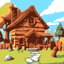 wooden house
