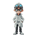 scientist with goggles on head pokemon style