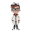 a scientist with a goggles on his head, tall young brown hair