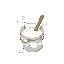 bucket full of milk
