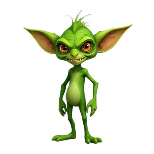 tall skinny green gremlin