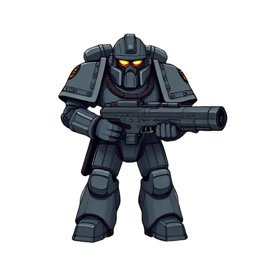 warhammer40k salamender space marine with bolt gun 