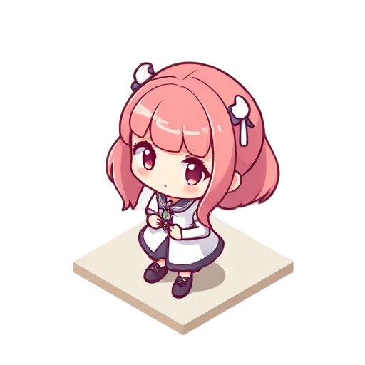 menina de anime de cabelo rosa do ensino medoi