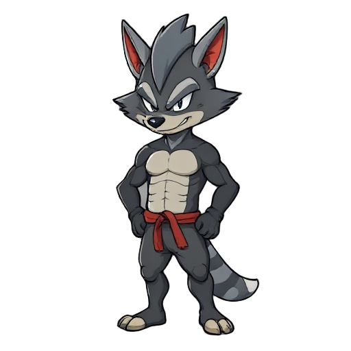 um garoto com cauda de macaco estilo dragon ball, a roupa é inpirada no traje do picolo com capa. 