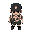 crie sprites simples, personagem sobrevivente, com regata branca estilo americana, um chapeu preto estilo beiseboll, bermuda verde logo tipo estilo exercito "cargo", uma chinela avaiana. as caracteristicas sao pele parda, e cabelo marrom. "observacao" o j