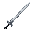 a plain sword pointing top right