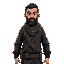 make a jihadist man standing,make full body idle t pose