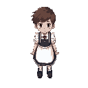 boy whit a maid dress