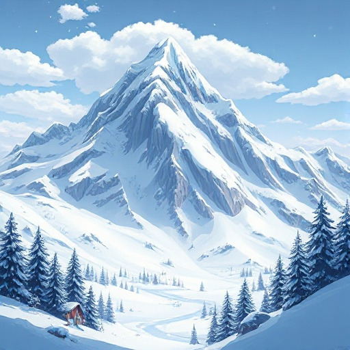 a snowy mountain