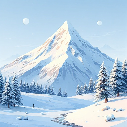 a snowy mountain