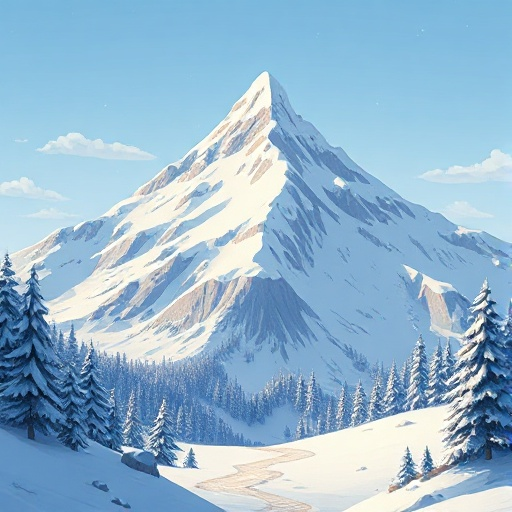 a snowy mountain